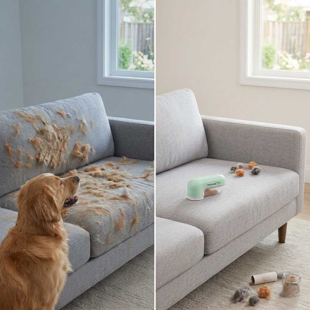 FurSweep™ Pro | Remove Embedded Pet Hair in Seconds
